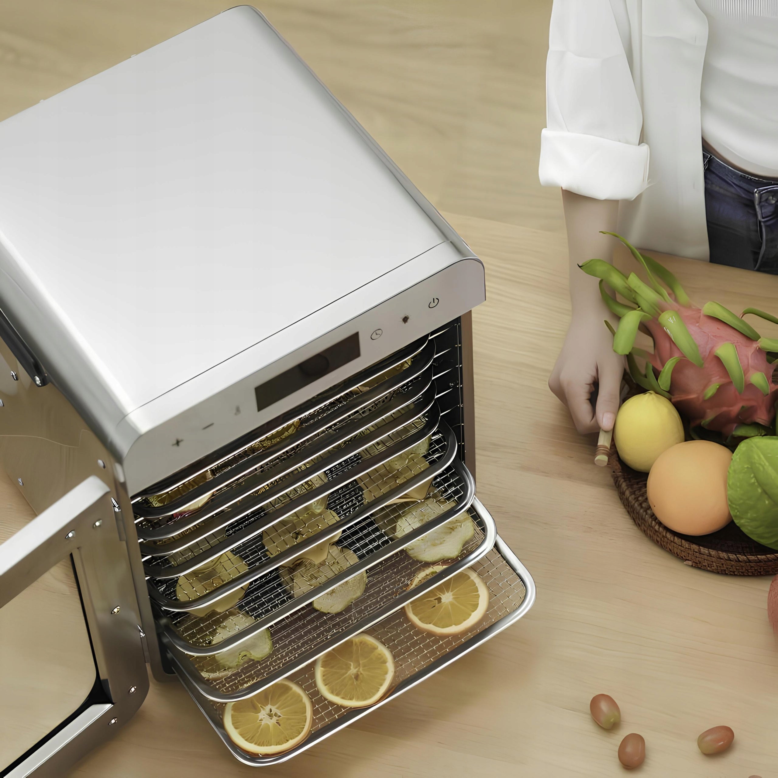 Stainless Steel Fruit Drying Dehydrator RESTEQ 400 W 10 Shelves Brand no brand