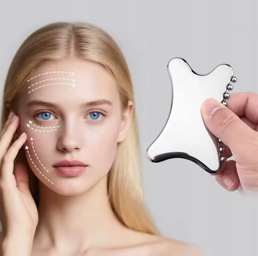 Stainless Steel Gua Sha Tool for Face Massage, Jaw Line Packaging status original