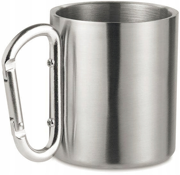 Stainless Steel Metal Cup with Carabiner 220ml ETB965P