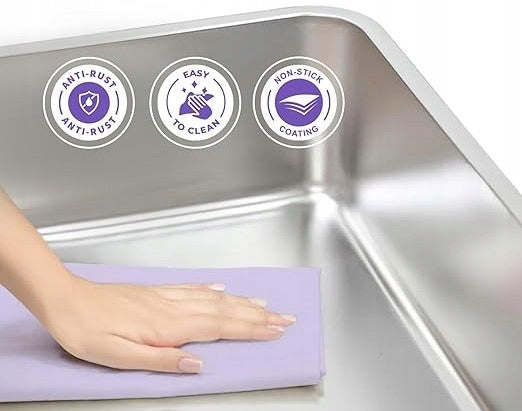 Stainless steel litter box for cats XL high walls 60x39,5x32 IPRIMIO Manufacturer code iPrimio XL Stainless Steel Litter Box