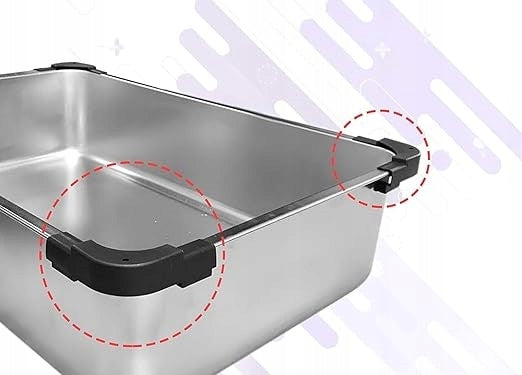 Stainless steel litter box for cats XL high walls 60x39,5x32 IPRIMIO Packaging status original
