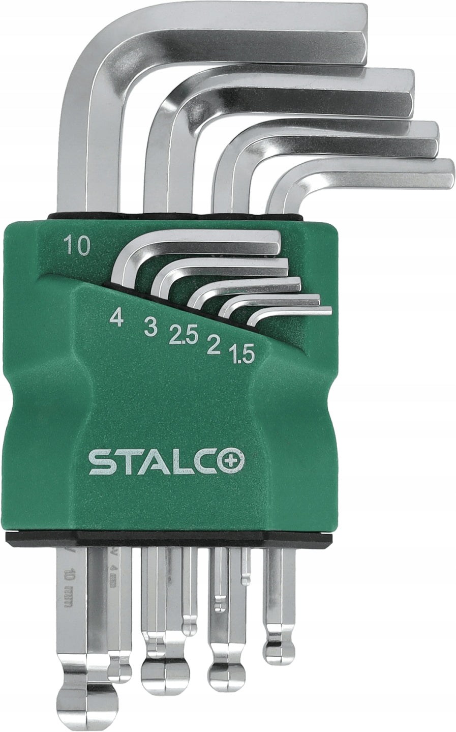 Stalco Hexagonal wrenches with ball short 1,5mm-10mm S-48368 Allen Manufacturer code S-48368