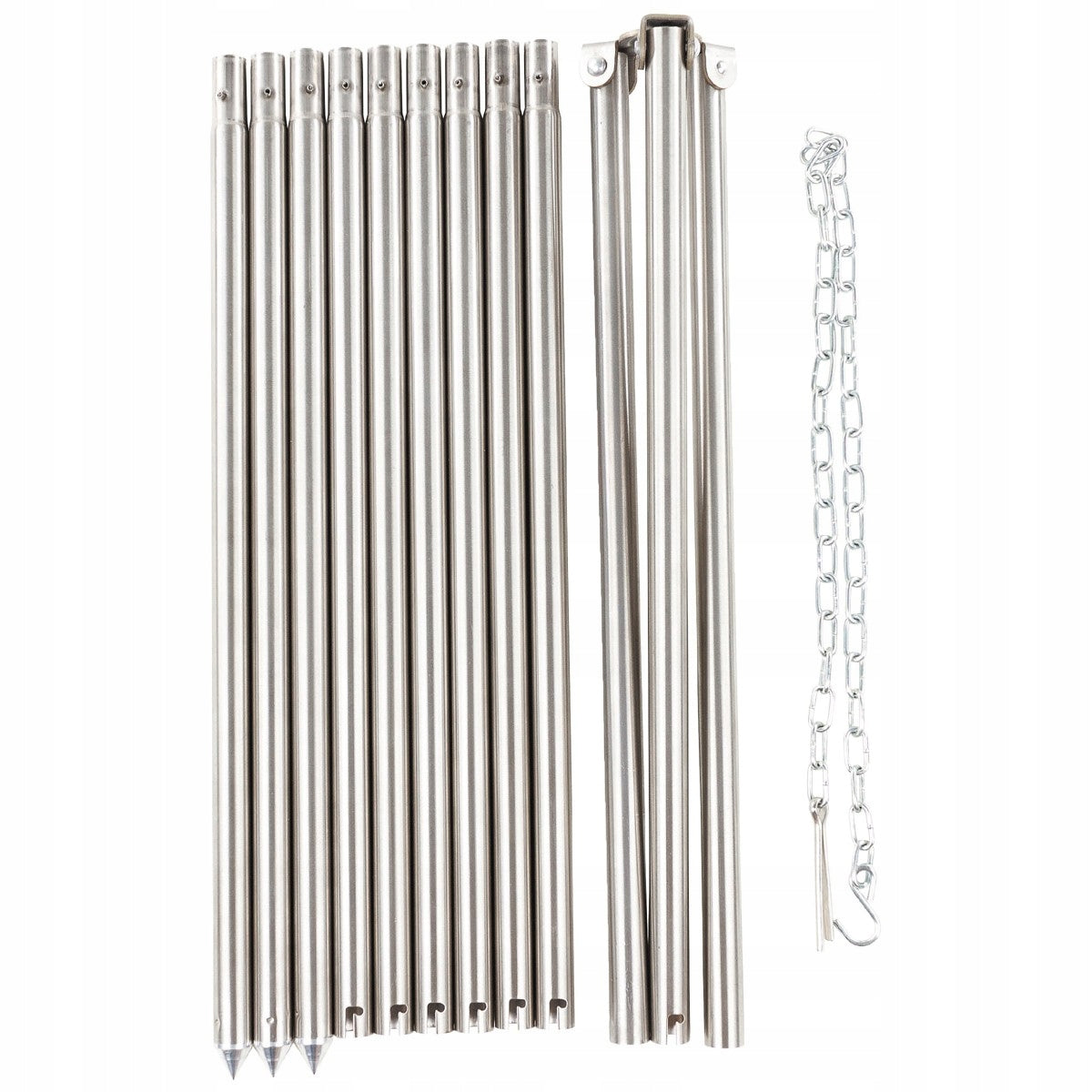 Stand MFH Fox Outdoor over fireplace - 190 cm Color silver