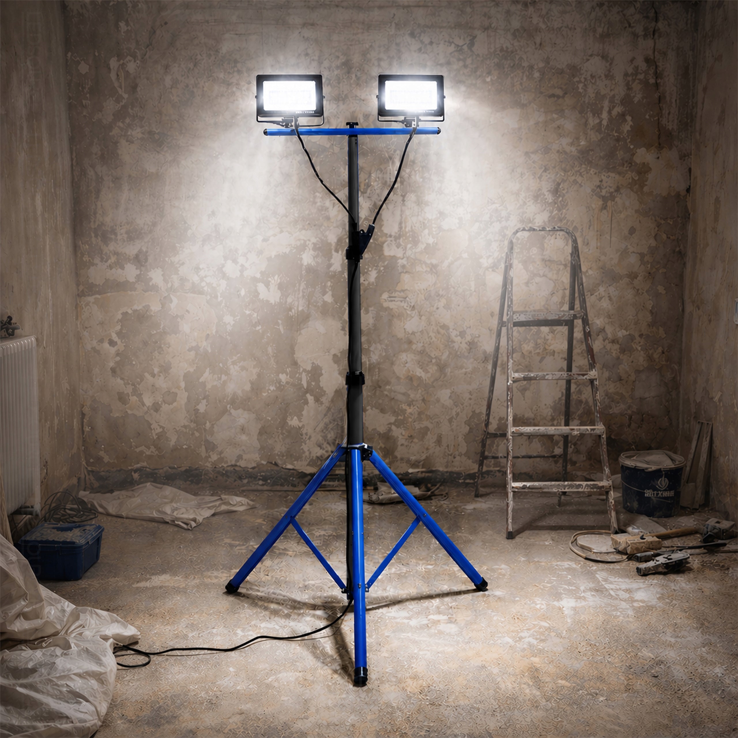 Stand Tripod 100W Floodlight Work Lamp Halogen Construction With Plug Packaging status original
