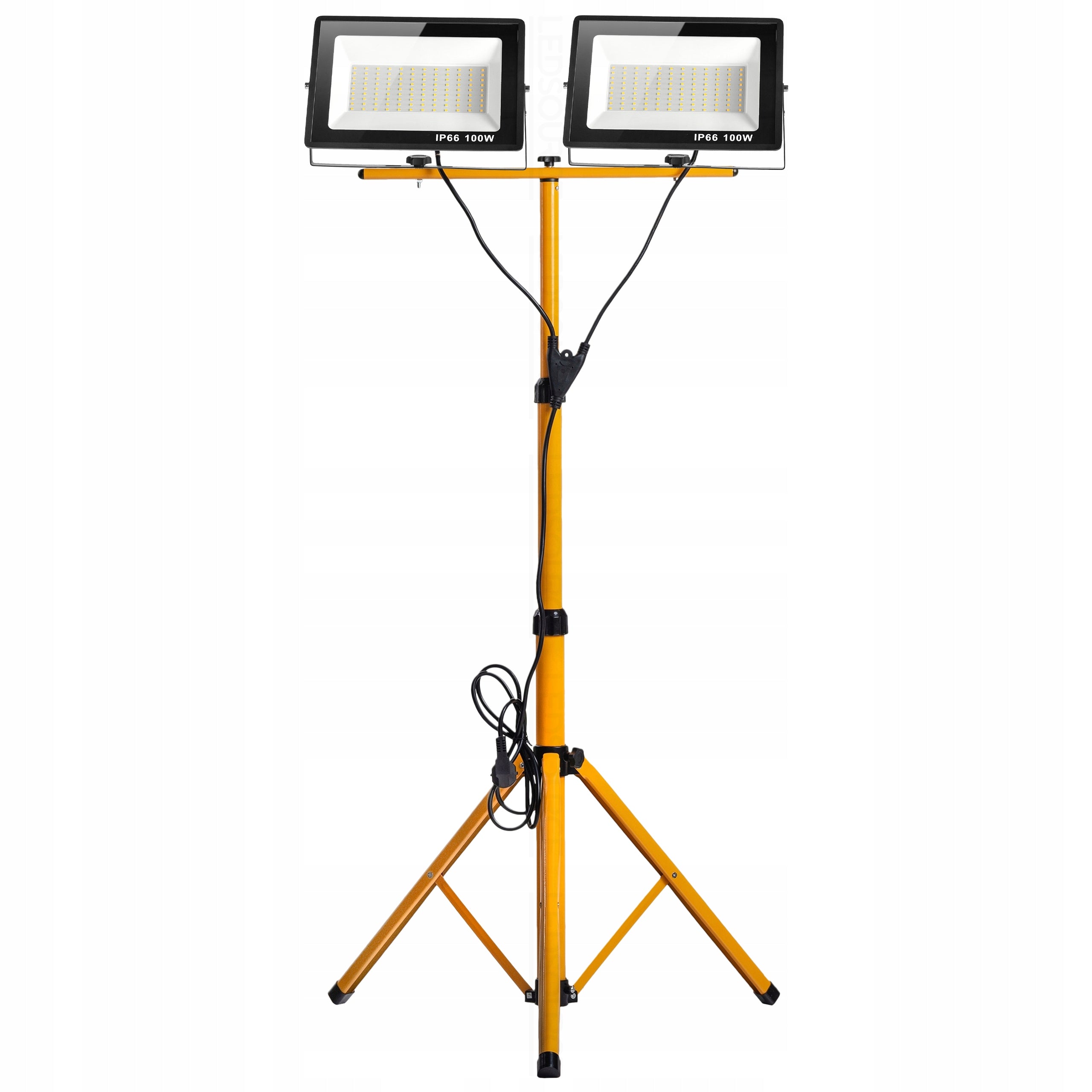 Stand Tripod 200W LED Floodlight Work Lamp Halogen Construction 2x 100W Brightness 9000 lm