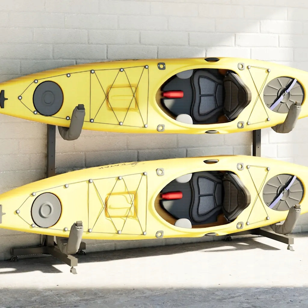 Stand for 2 kayaks, 250x57x127,5 cm, steel Brand VidaXL