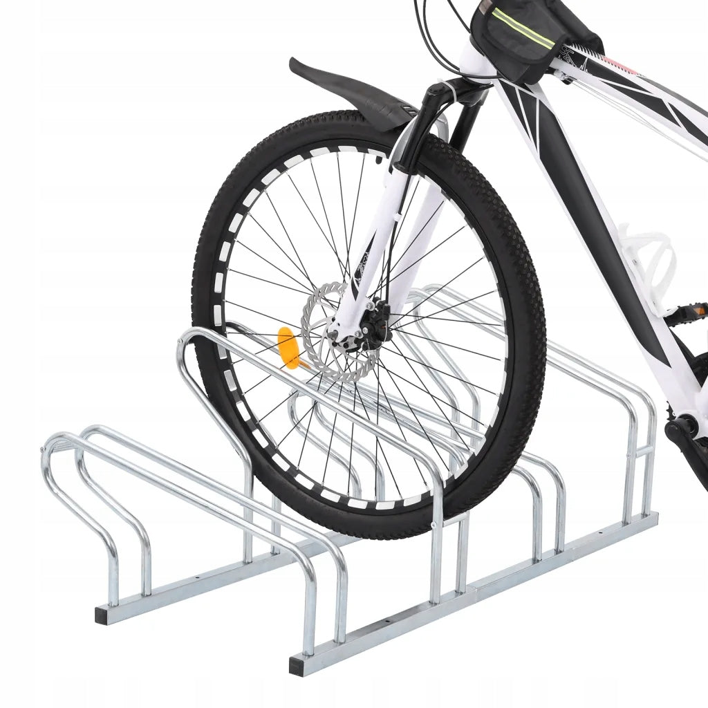 Stand for 4 bicycles, freestanding, galvanized steel Brand VidaXL