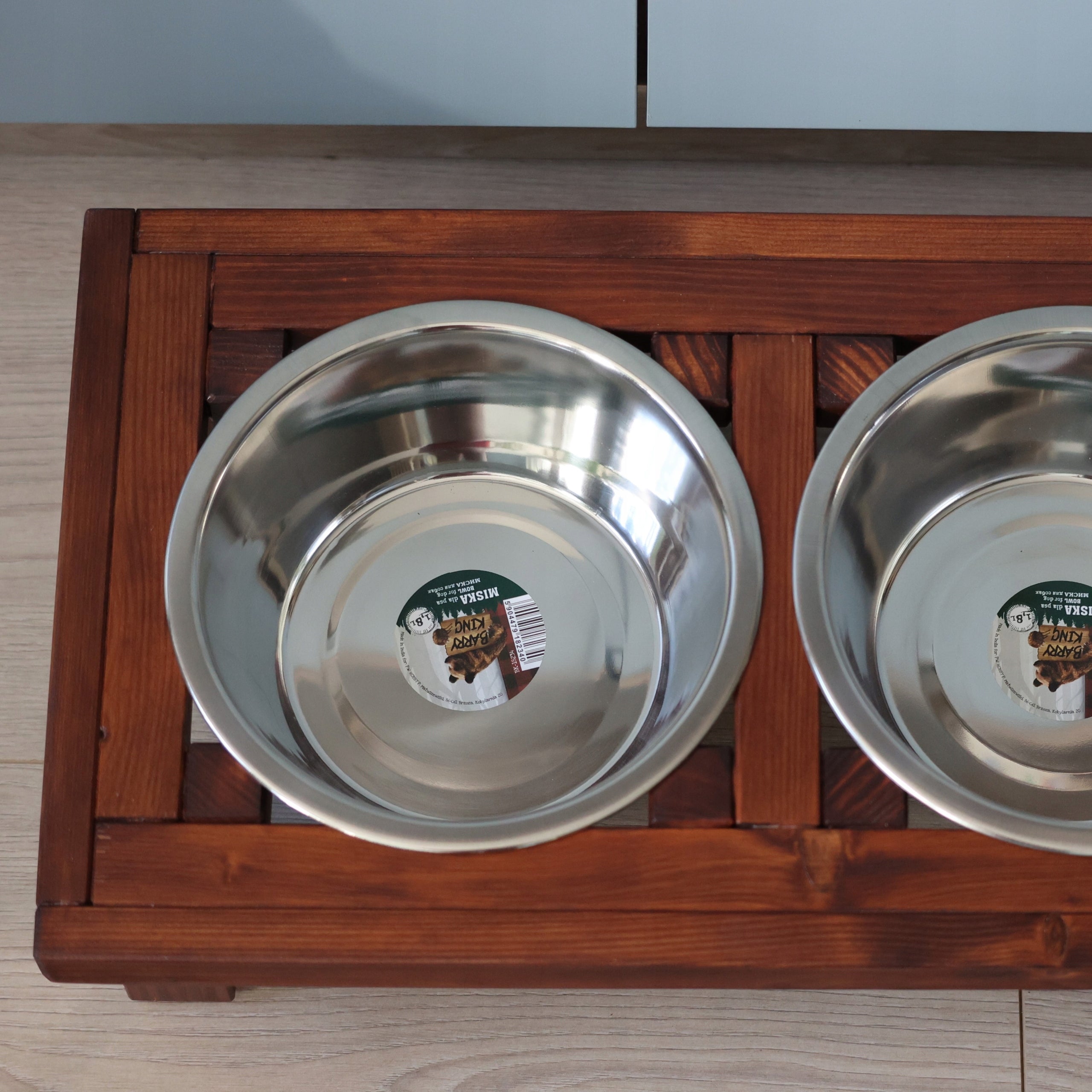 Stand wood two dog bowls size M 2 x0,9l Type other