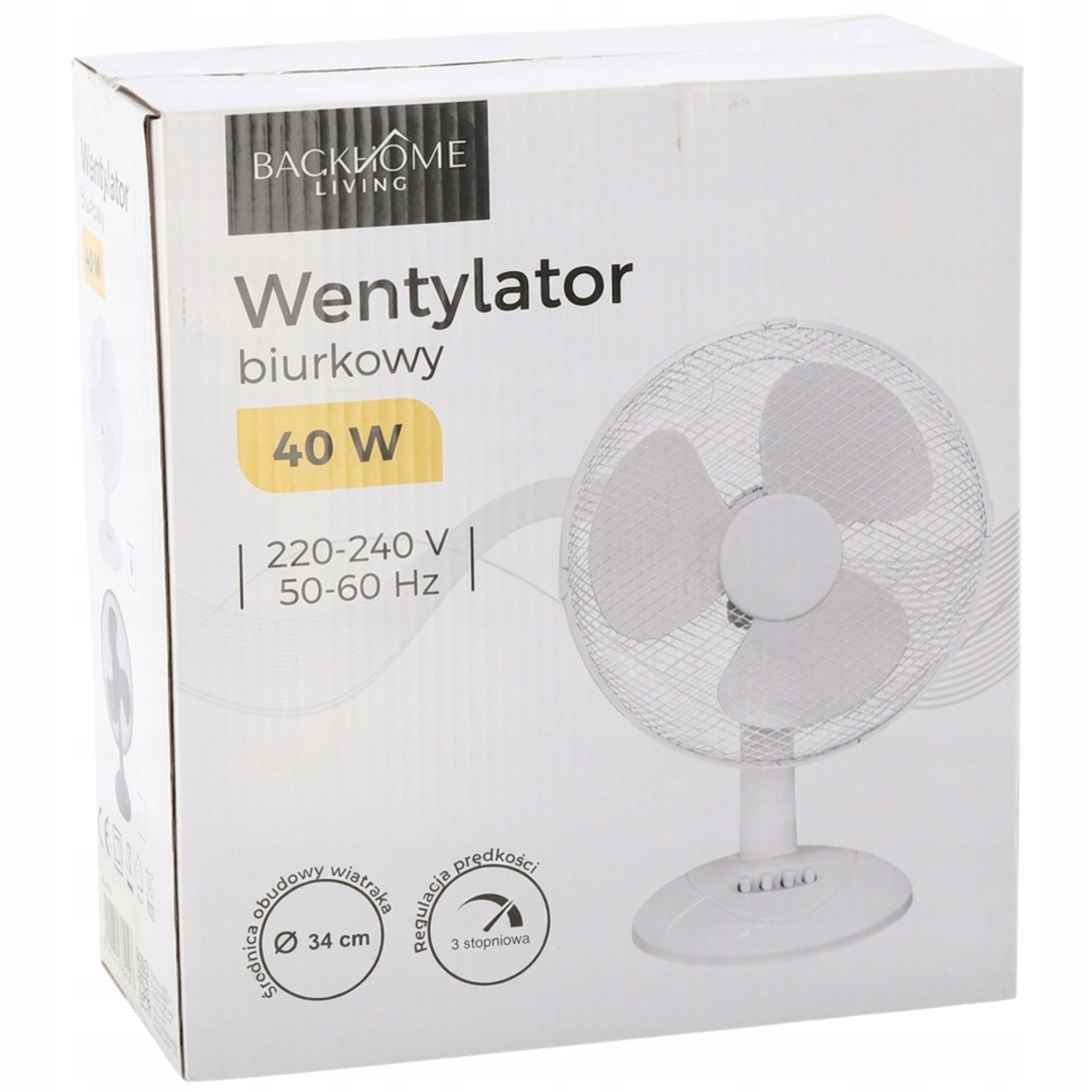 Standing FAN, Desk FAN ADJUSTABLE, QUIET STRONG, White Manufacturer code FAN9028