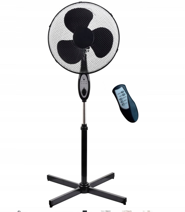 Standing FAN WINDMILL Floor BLACK + PILOT ZL1000 16" Fan type Fan Heater