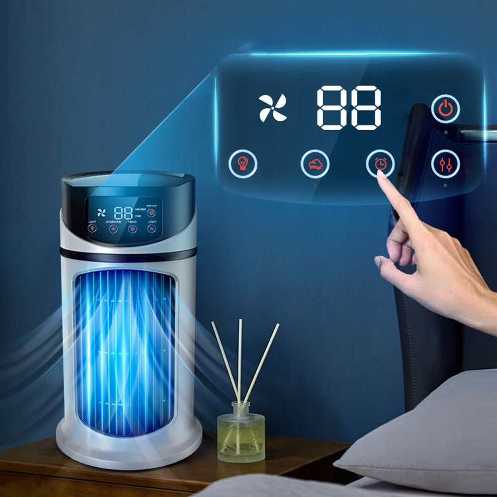 Standing Fan Floor Fan Powerful Air Conditioner Desk Timer 6h Packaging status original