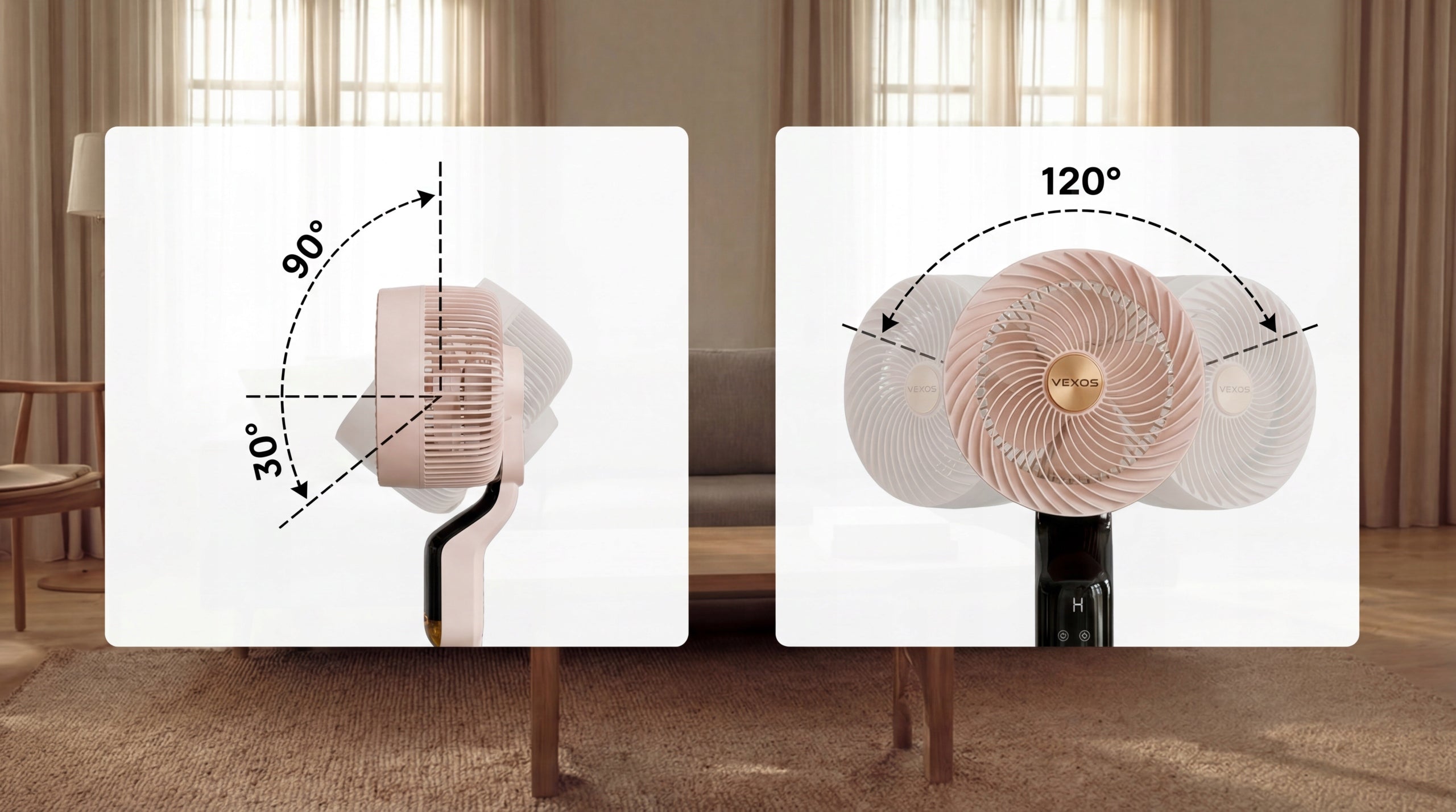 Standing Fan Silent Floor Windmill + OSCILLATION LED PILOT TIMER AROMA Model Aura-x30 Air