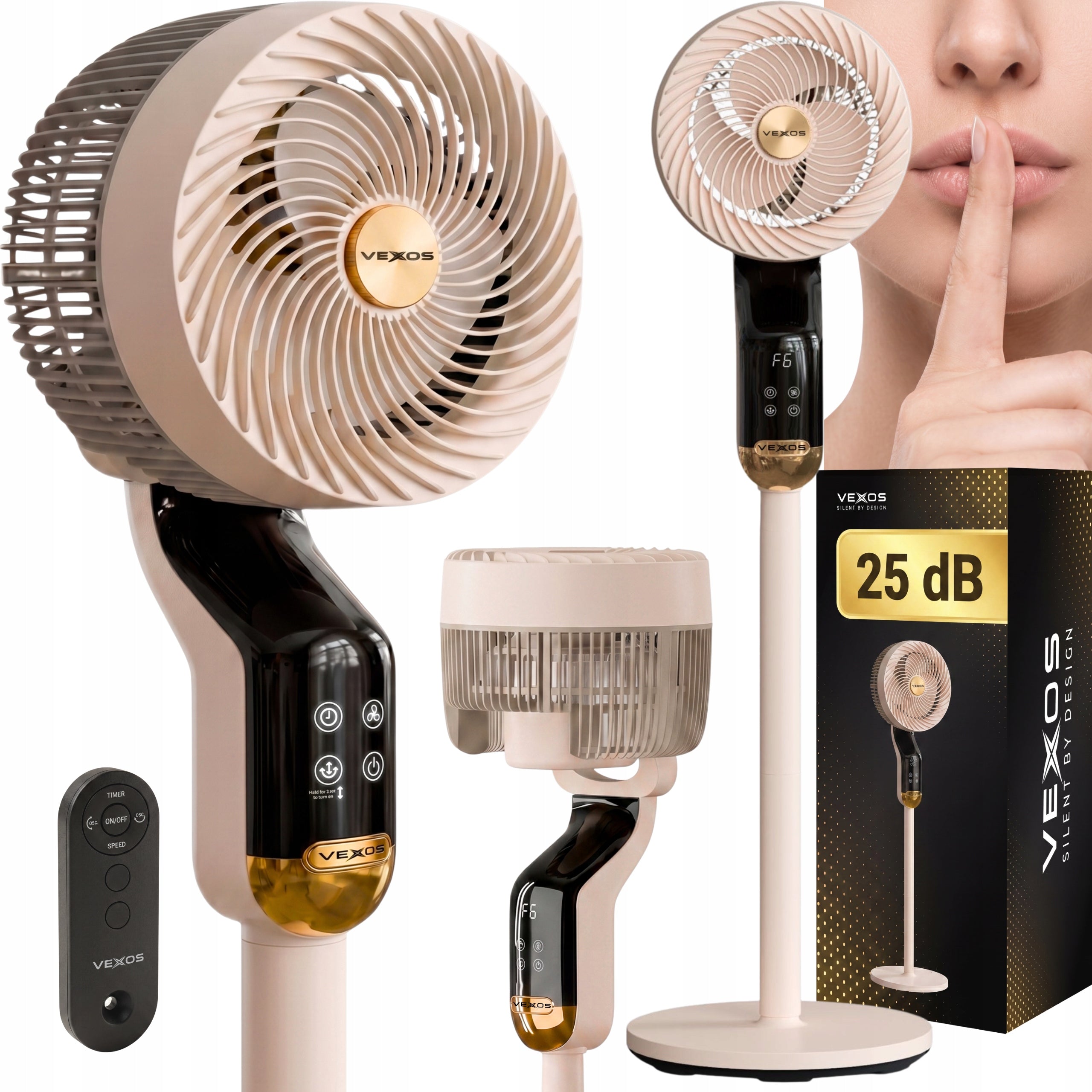 Standing Fan Silent Floor Windmill + OSCILLATION LED PILOT TIMER AROMA