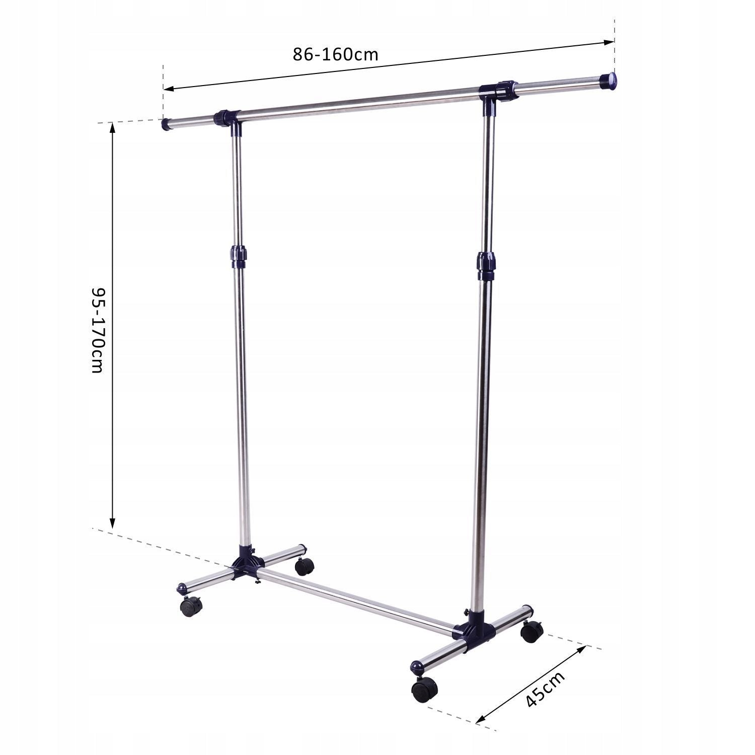 Standing Hanger: Adjustable, with Wheels, Mobile, for Coats Brand no brand