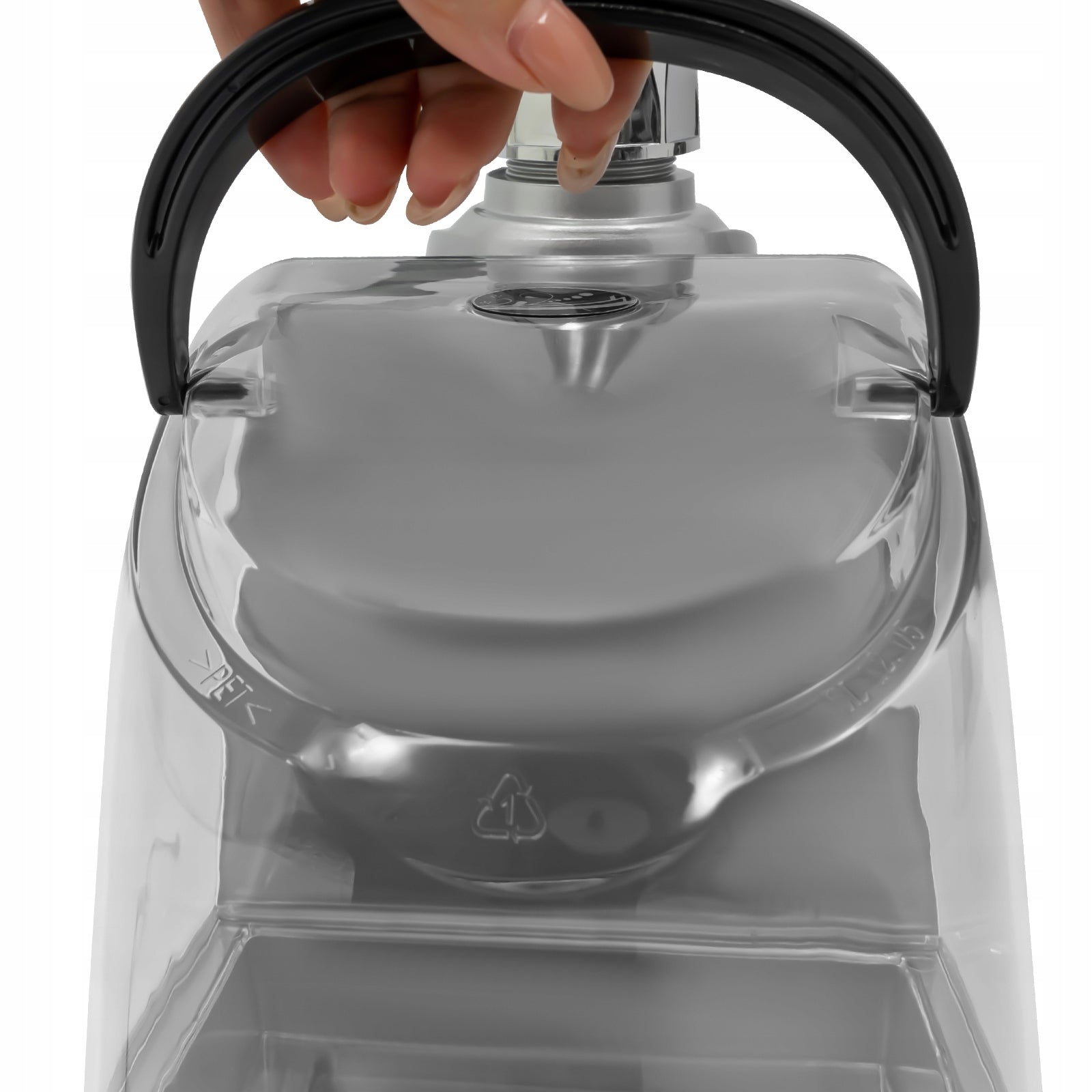 Standing Steamer for Clothes, Steaming Wrinkle Remover with Wheel 2200W Dominant color silver