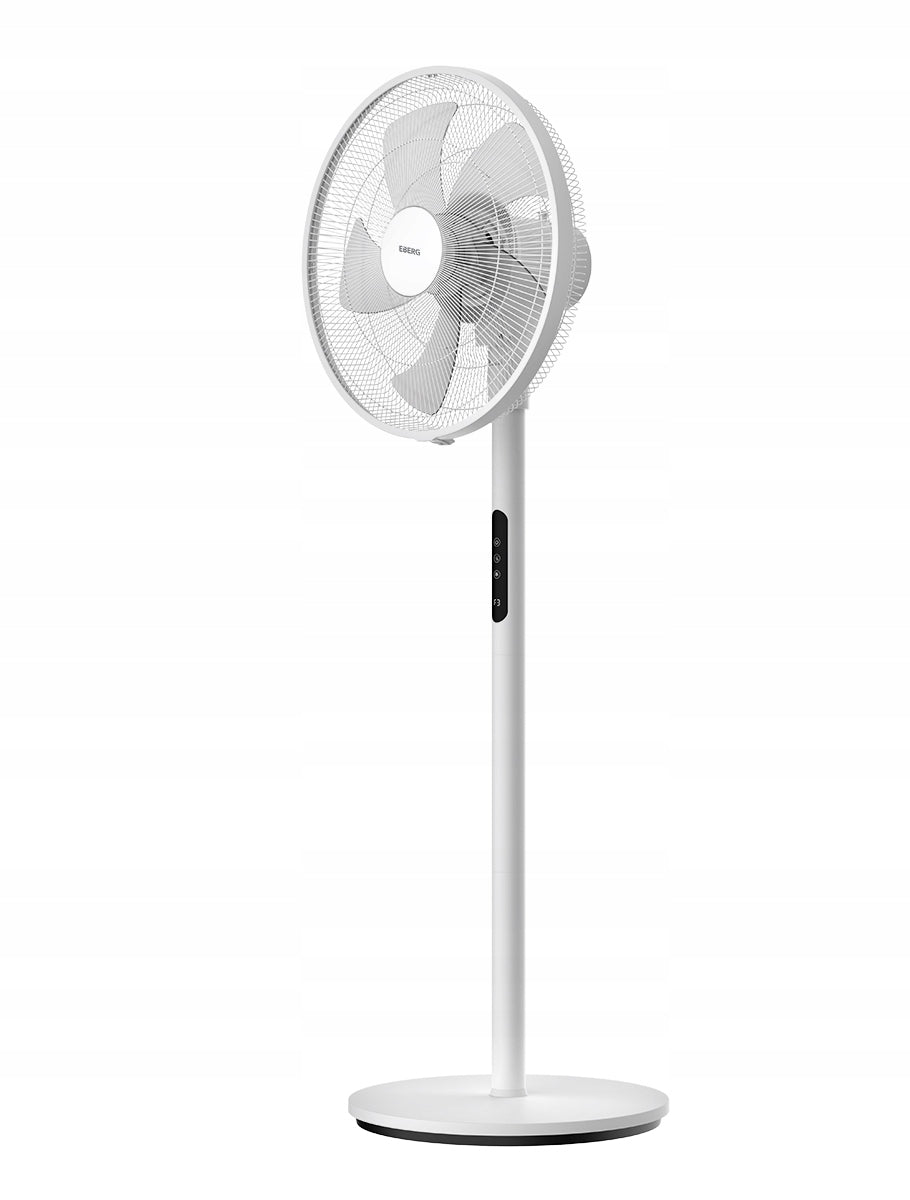 Standing fan EBERG HYG floor fan quiet strong 5 blades 45cm Dominant color white