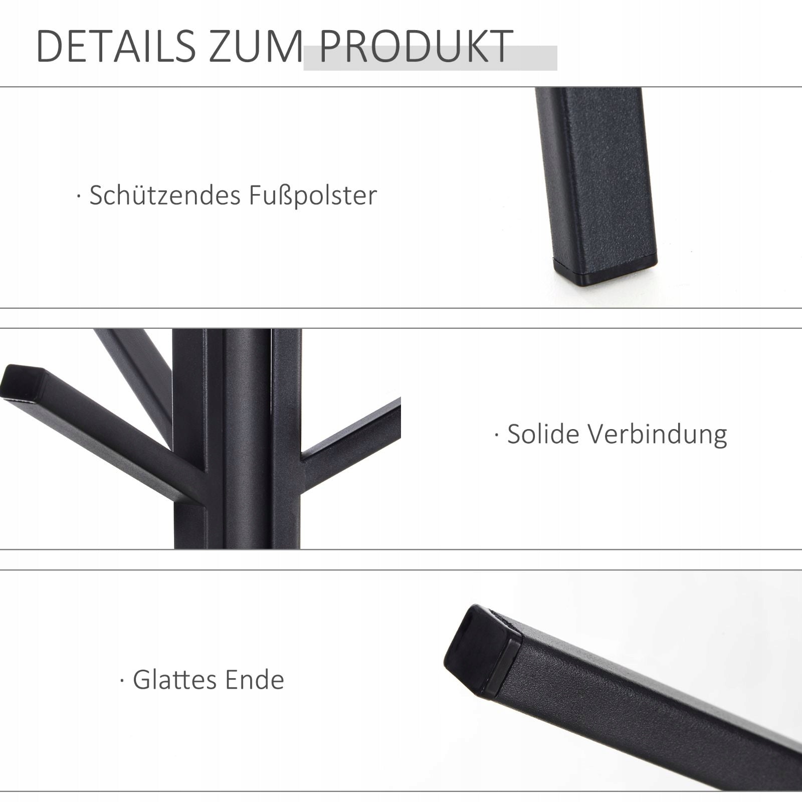 Standing hanger for clothes 180 cm metal black Product weight with unit packaging 3.6 kg