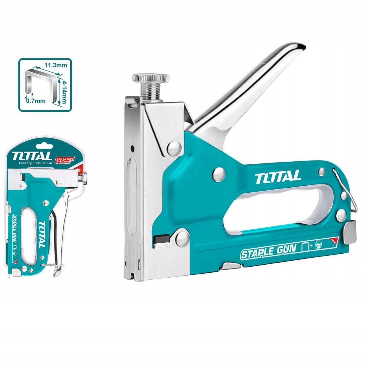 Stapler Gun for Staples 4-14mm TOTAL Brand Total