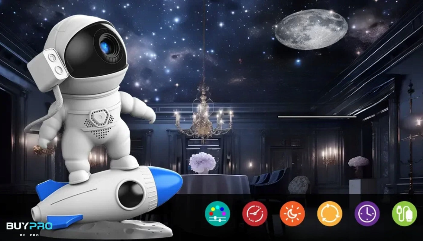 Star Projector LED Night Light USB Planetarium 13x Planet Drive 4K HD Color white