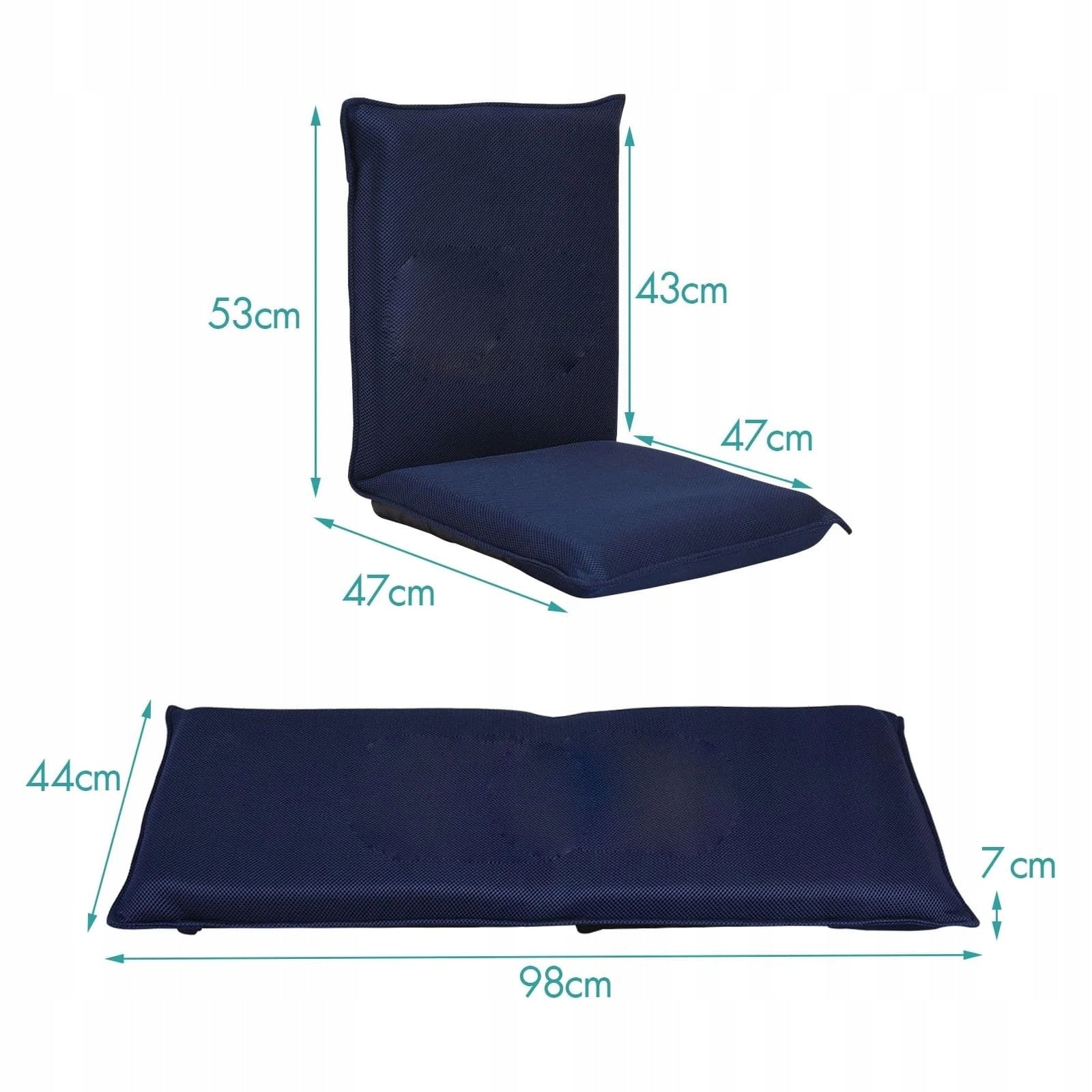 Stationary chair adjustable floor chair Costway 53 x 44 x 47 cm Brand Costway