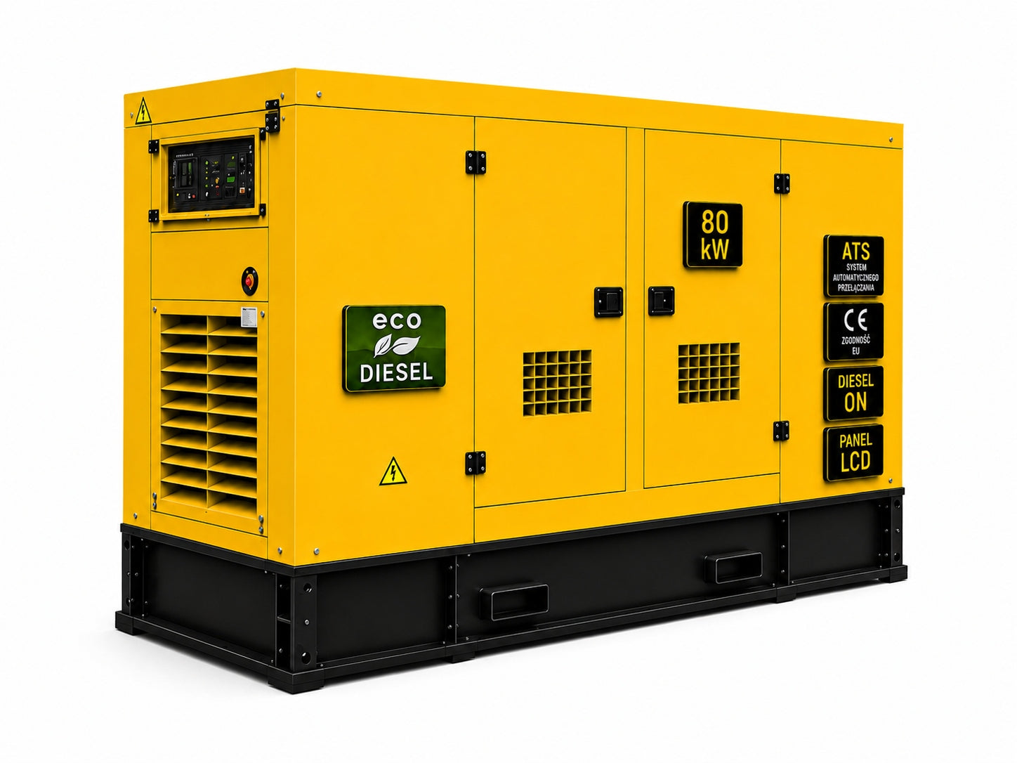Stationary generator set 3 phase Genezo 80 KW / 100 KVA with ATS/SZR