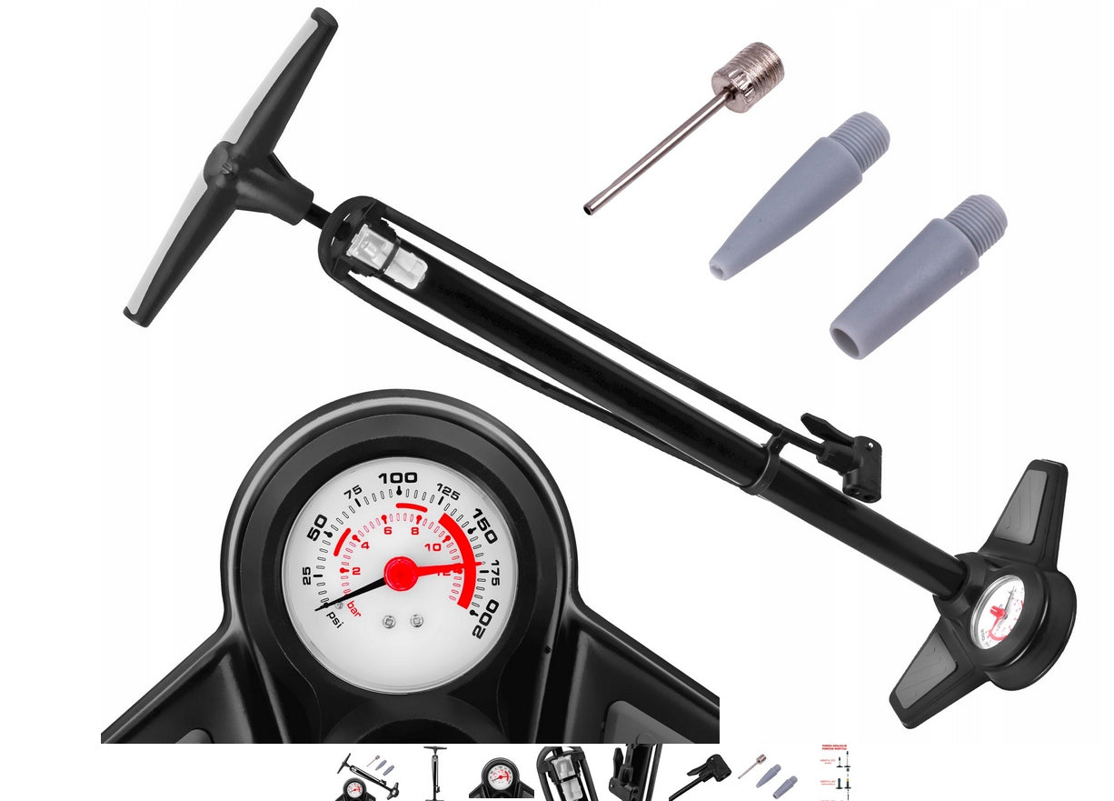 Stationary pump with pressure gauge valve AV/ DV/FV bl