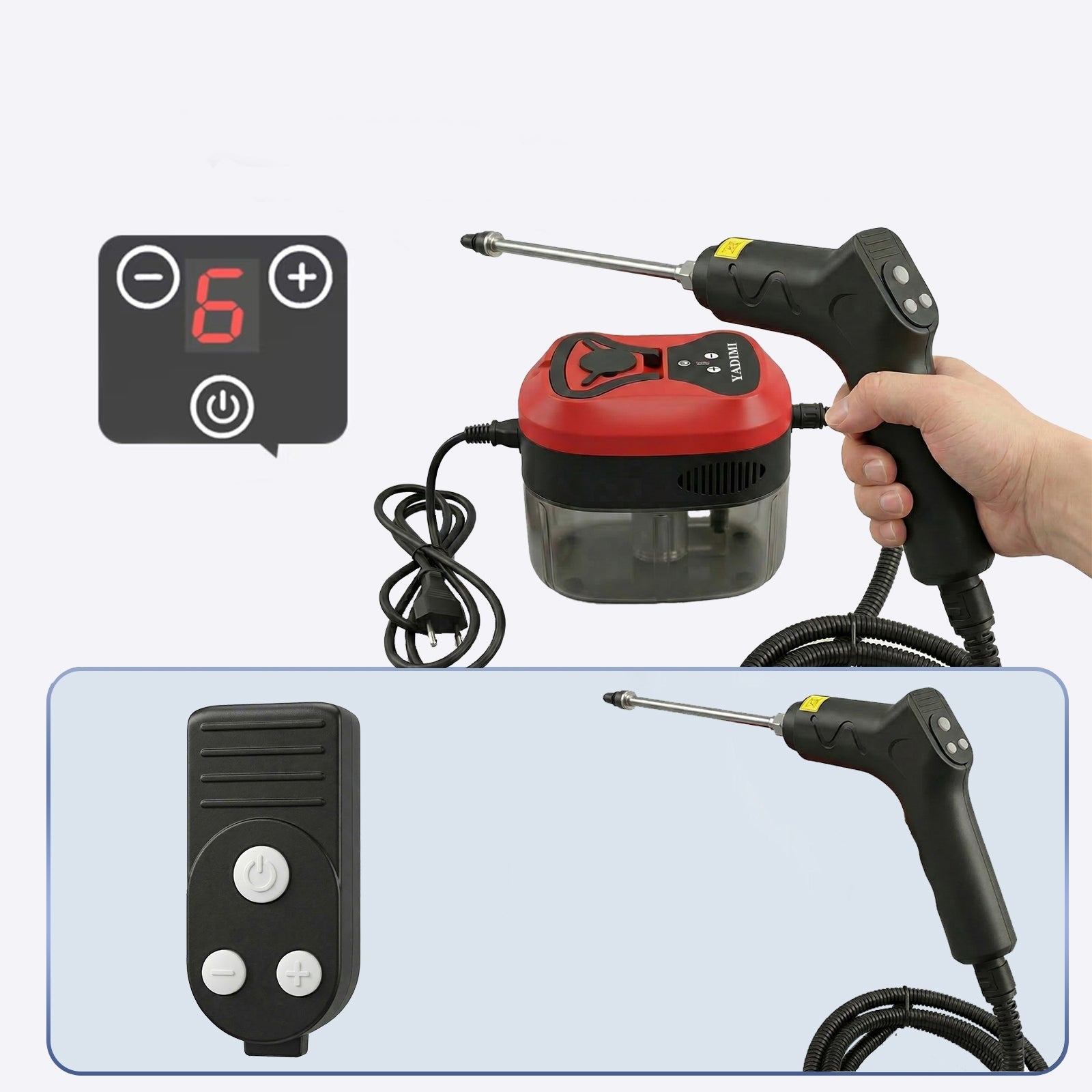 Steam Cleaner 2500W Hand Washer,4,5 Bar,6-Speed Adjustment,1200ML Model S1