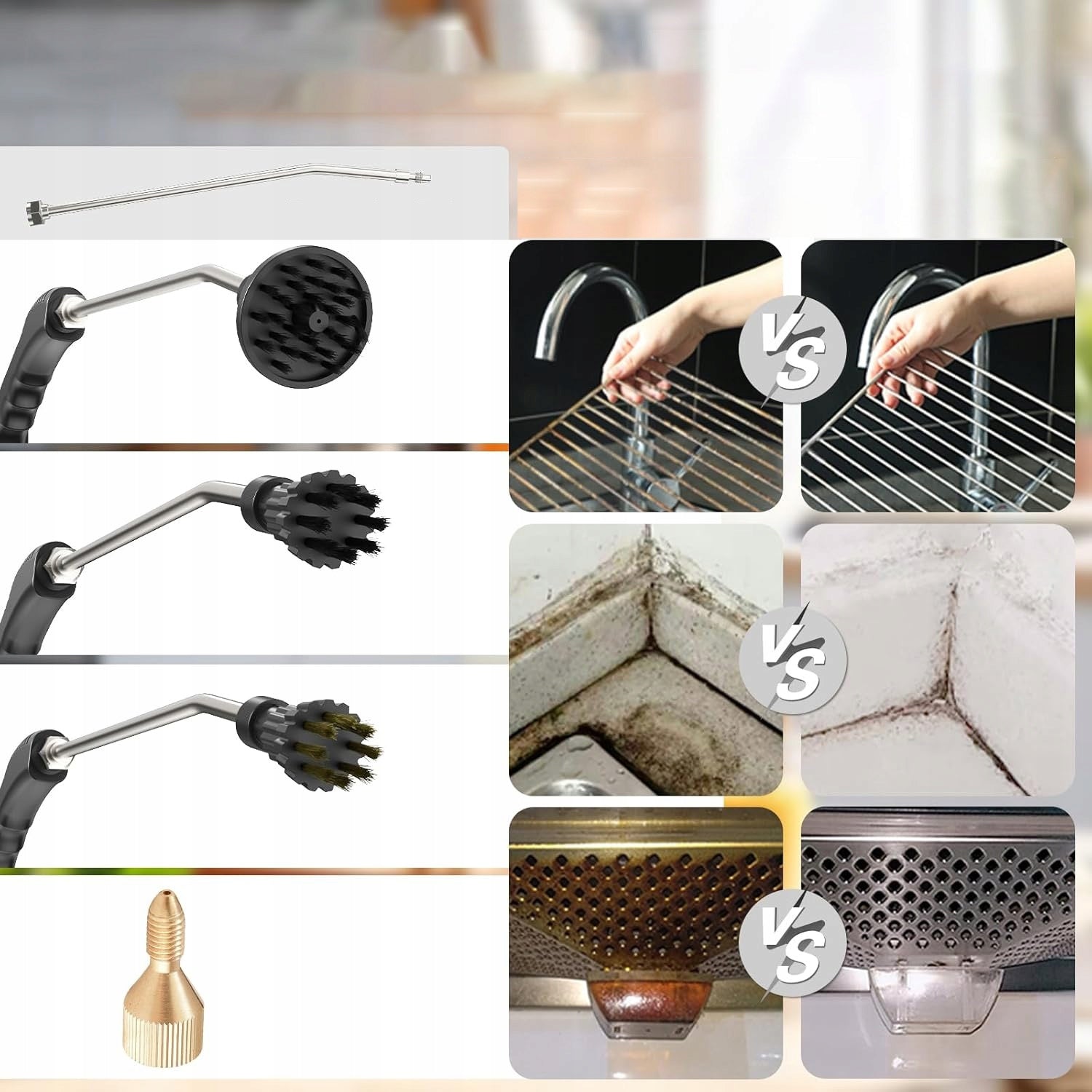 Steam Cleaner 2500w 4.5 Bar For Kitchen Bathroom Sofa Carpets 7 Accessories Maximum steam pressure 4.5 bar