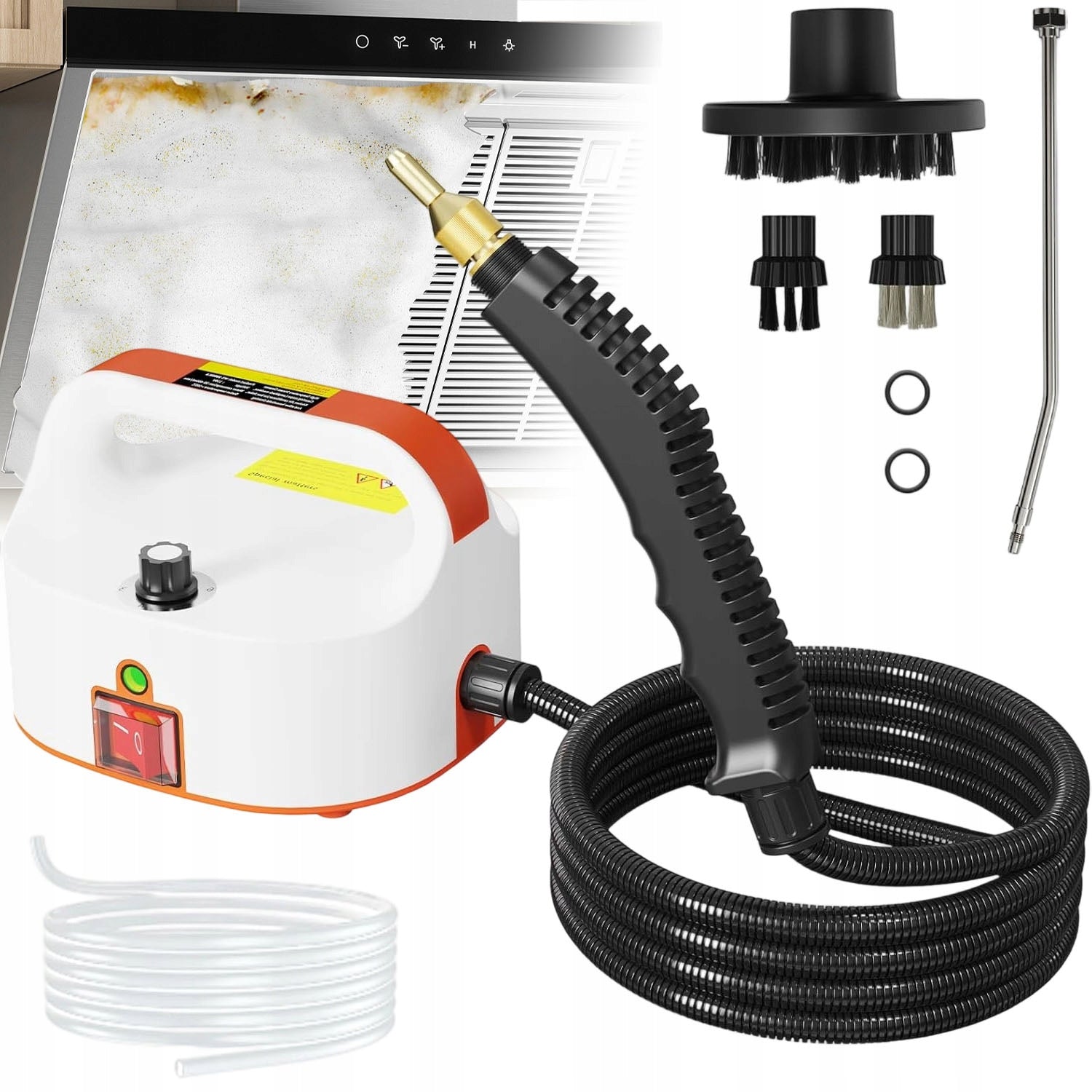 Steam Cleaner 2500w 4.5 Bar For Kitchen Bathroom Sofa Carpets 7 Accessories