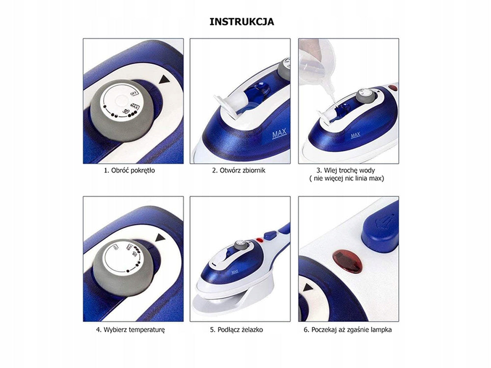 Steam Iron Clothes Steamer for Vertical and Horizontal Ironing Dominant color white