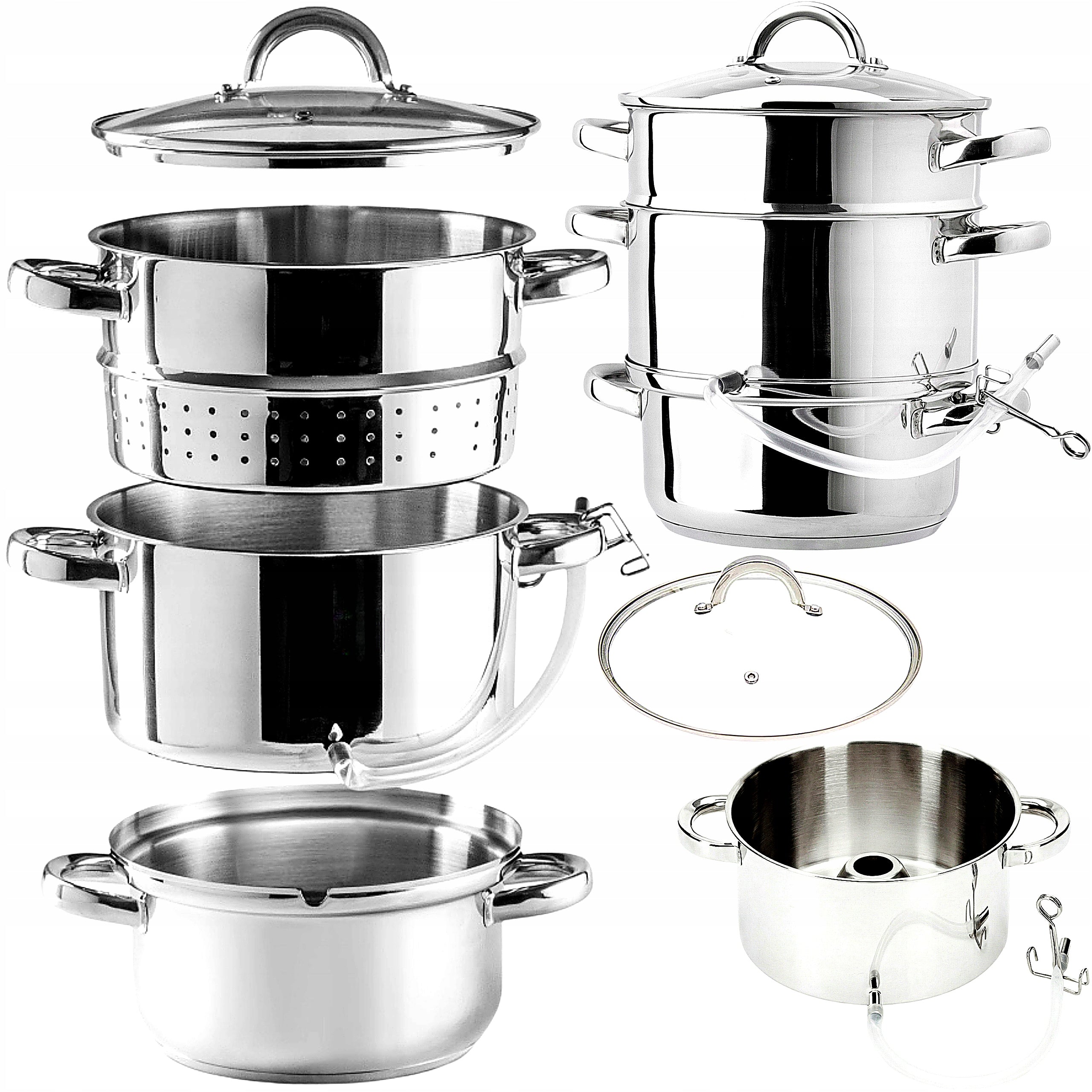 Steam Juicer 5L Juice Pot Processes Stainless Steel Induction
