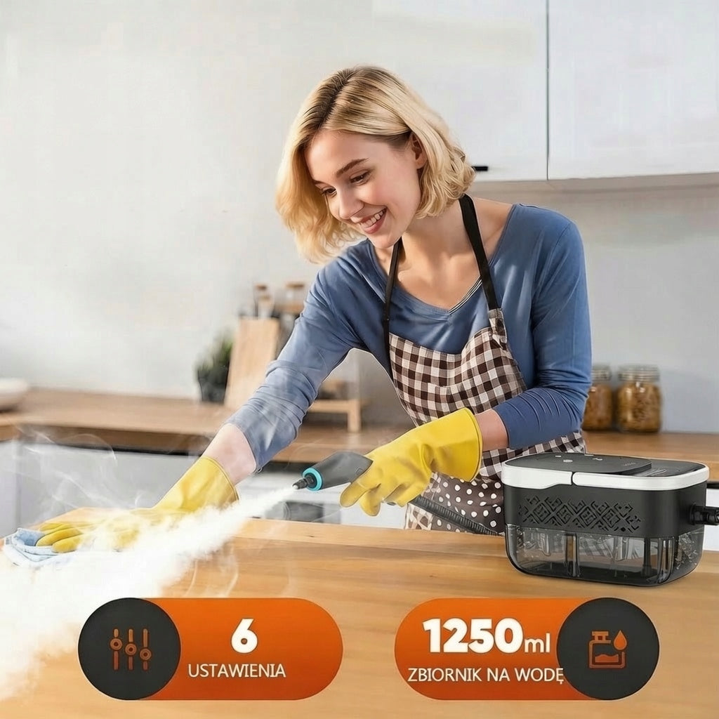 Steam Vacuum Cleaner 2500W Pressure Durable Handheld 10 Sockets Manufacturer code Y-7890