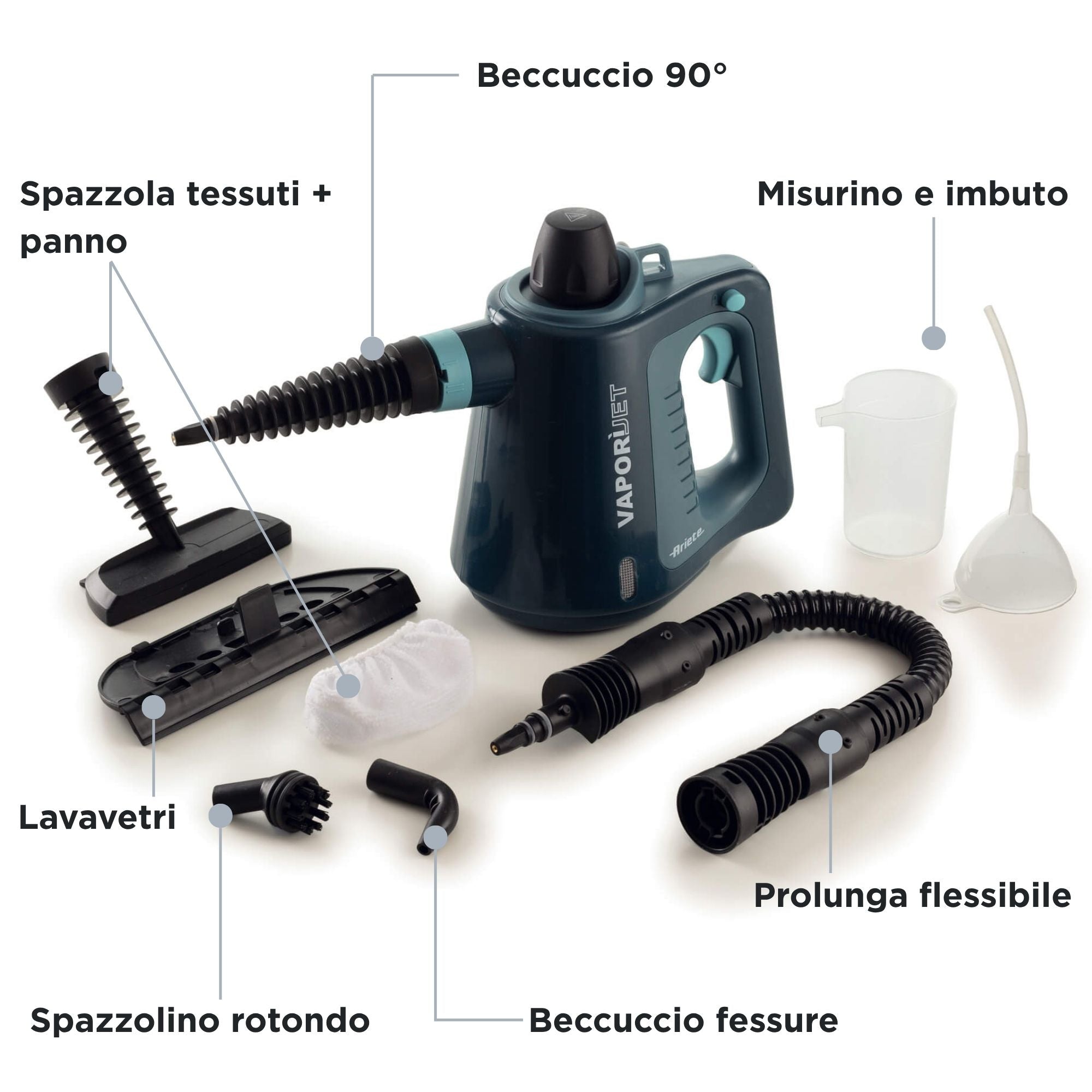 Steam cleaner Ariete 4137/03 Vapori Jet 1050W 3,5 bar Dominant color blue