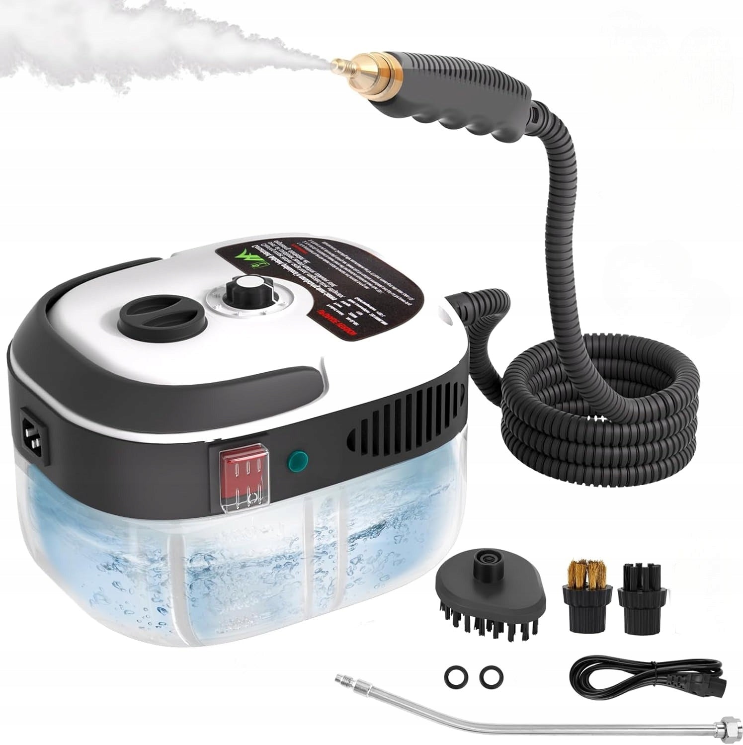 Steam cleaner window cleaner steamer 1000ml 2500W - set Maximum steam pressure 3.5 bar