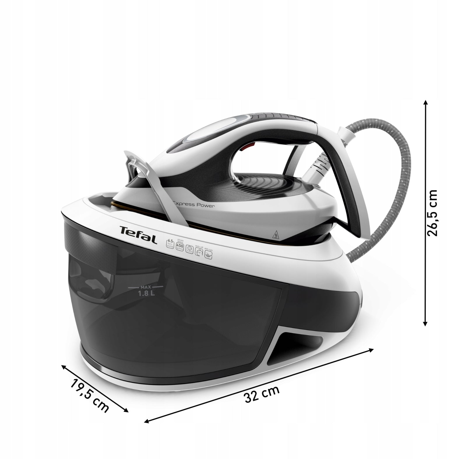 Steam generator TEFAL Express Steam SV8130 2800W 6.5 bar 450 g/min Durilium Manufacturer code SV8130