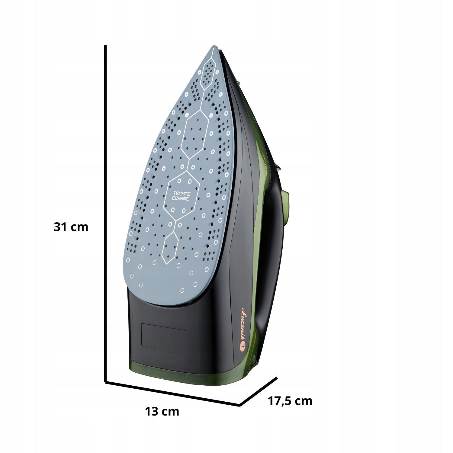 Steam iron strong 3000W firefighter ceramic vertical pressing Anti-Calc Model SI-3000 AVOCADO