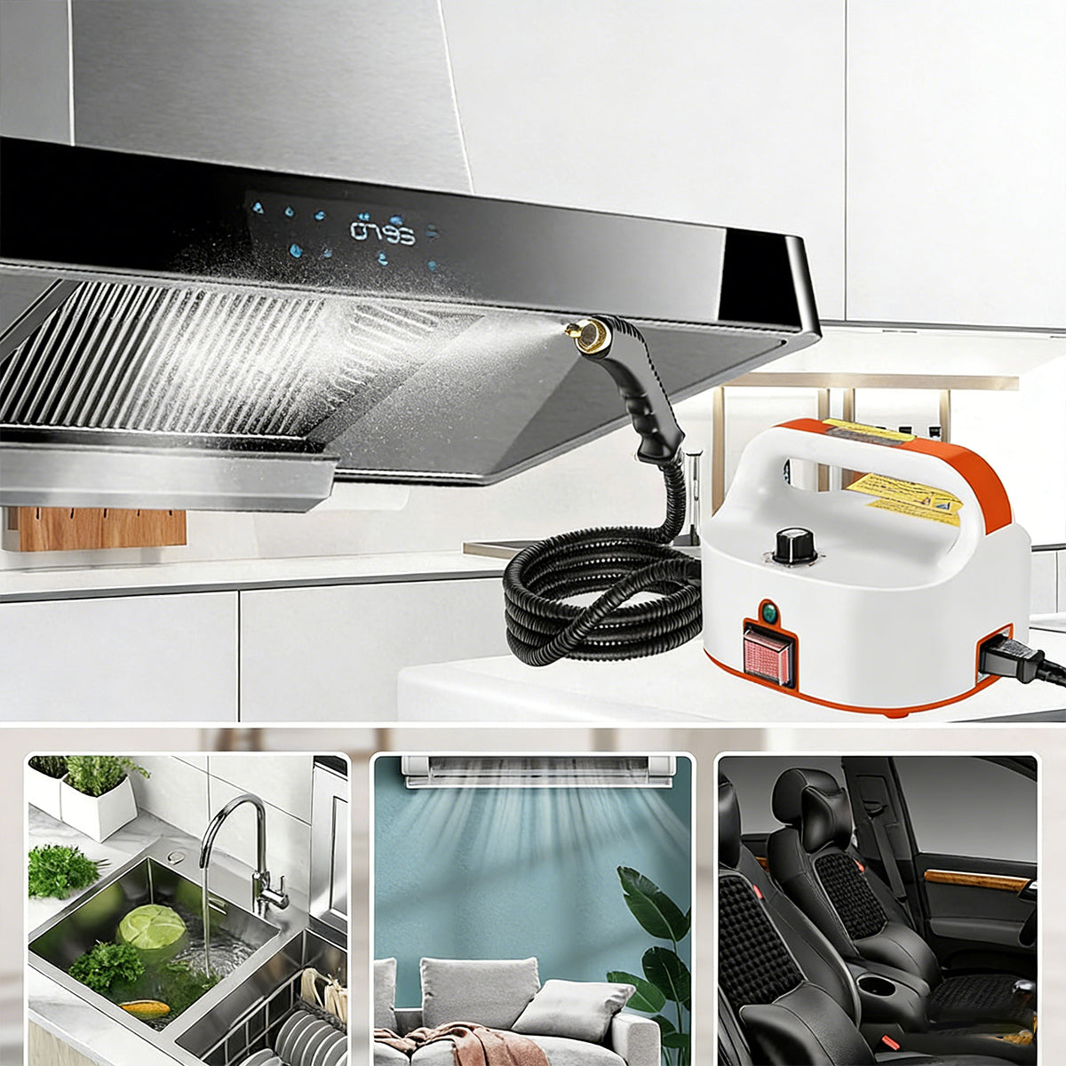 Steamer 2500w 4.5 Bar Quick Cleaning Kitchen Car Accessories Power 2500 W