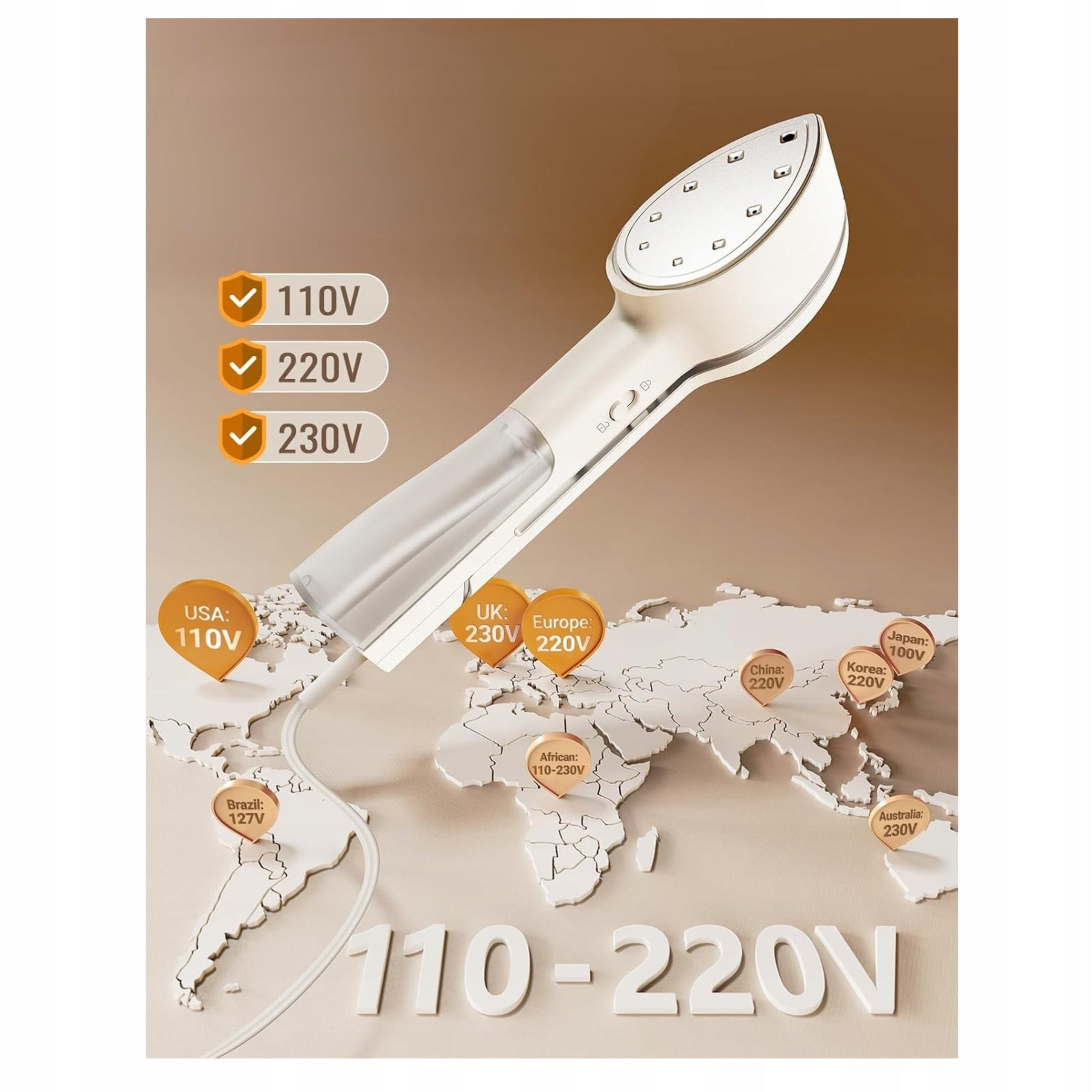 Steamer Iron For Clothes Tourist Jack Rose Pion Level Strong 1000W Packaging status original