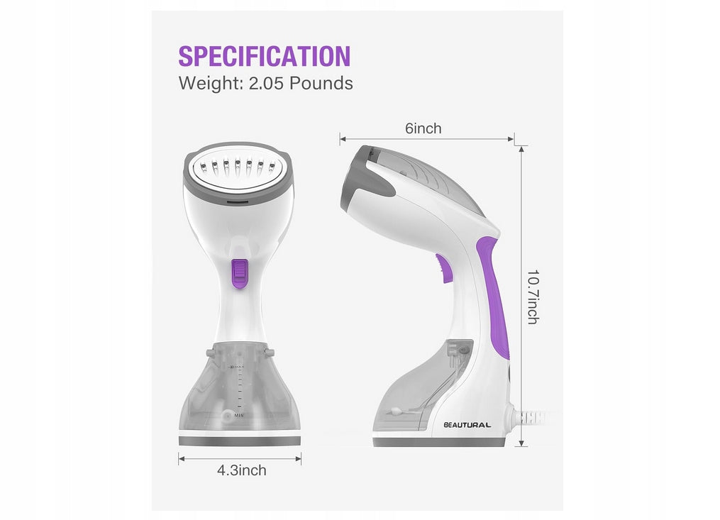 Steamer Steam iron 260ml 1200W Beautural 722UK-0008 Model 722UK-0008 HJ-3000