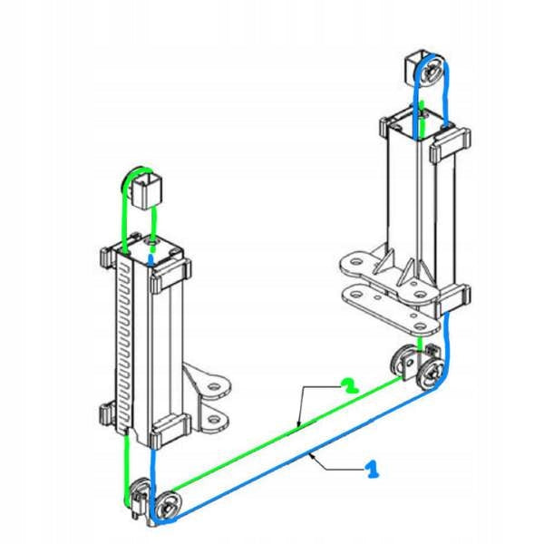 Steel lift rope Castex QJY4.0-D6A and QJY5.0-D6A models since 2018. Manufacturer code P-LINA-0023