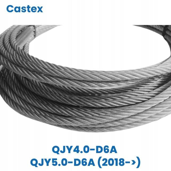 Steel lift rope Castex QJY4.0-D6A and QJY5.0-D6A models since 2018.