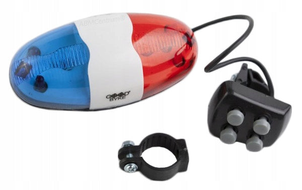 Steering wheel bell light for scooter police siren POLICE 6 LED
