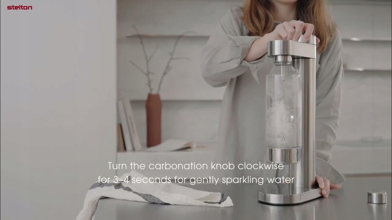 Stelton BRUS CARBONATOR Steel Saturator for Carbonated Water / Silver Brand Stelton