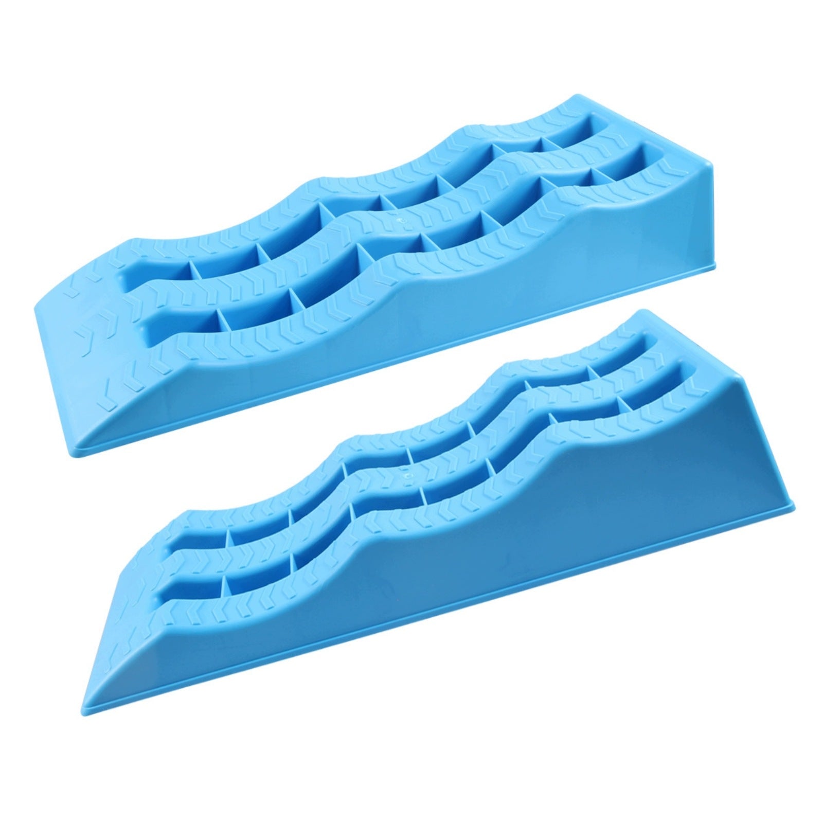 Stepped Tire Ramp Chocks Three-Step Wedge Wheel Chocks Anti-Slip