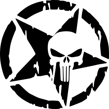 Sticker without background car STAR PUNISHER 16 x 16 cm