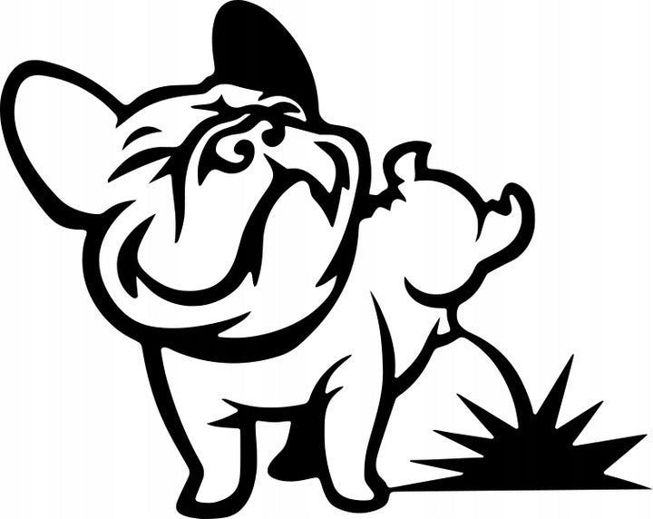 Sticker without background for car BULLDOG 16 x 20,1 cm