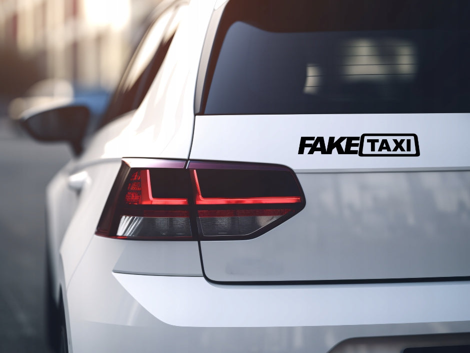 Sticker without background for car FAKE TAXI 4 x 21,3 cm Manufacturer's catalog number 0001