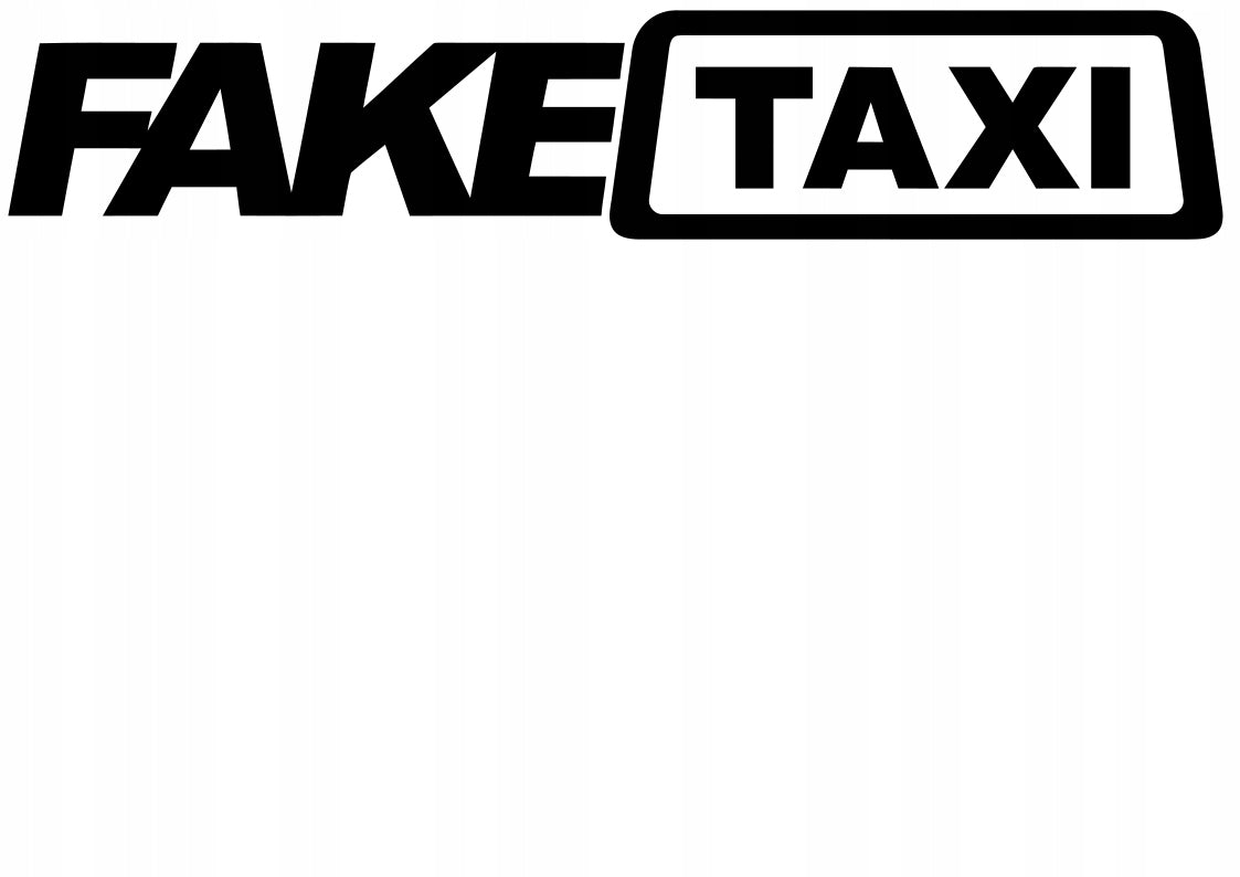 Sticker without background for car FAKE TAXI 4 x 21,3 cm