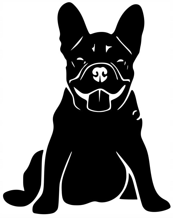 Sticker without background for car FRENCH BULLDOG 15,2 x 12 cm