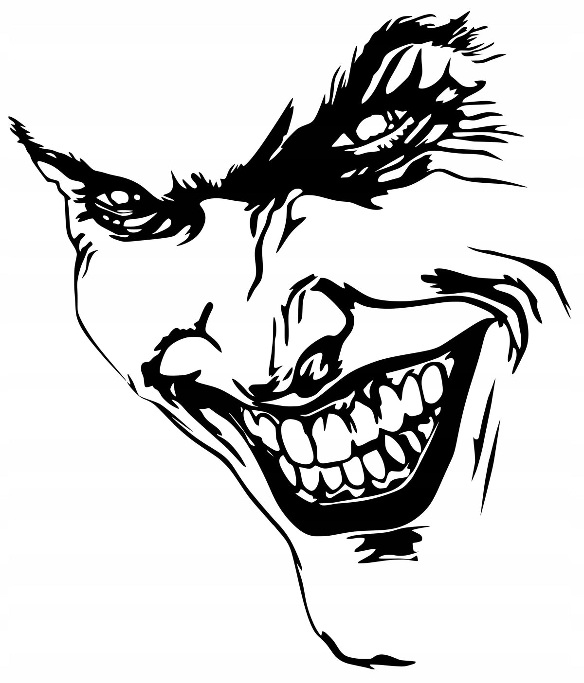 Sticker without background for car JOKER 21 x 24,6 cm
